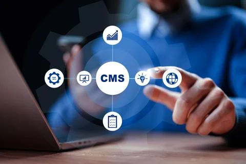 Understanding the role of a Content Management System in digital environments Stock Photos