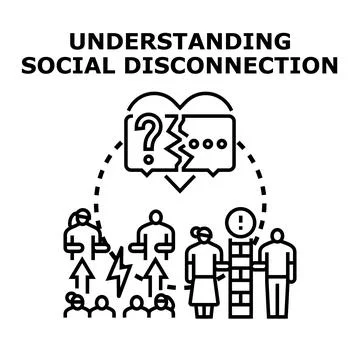 Understanding social disconnection concept vector illustration Stock Illustration