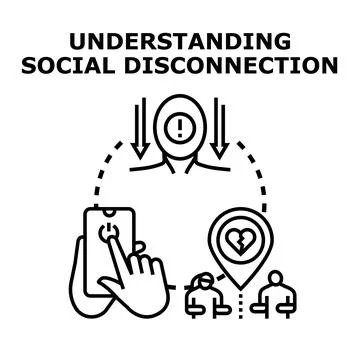 Understanding social disconnection concept vector illustration Stock Illustration