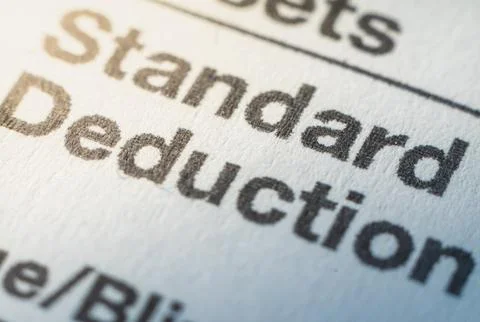Understanding standard deduction on the US 1040 individual income tax form for Stock Photos