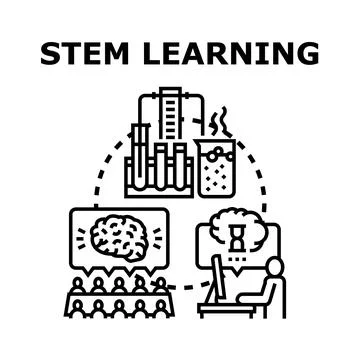 Understanding stem learning principles involves scientific experimentation, t イラスト素材