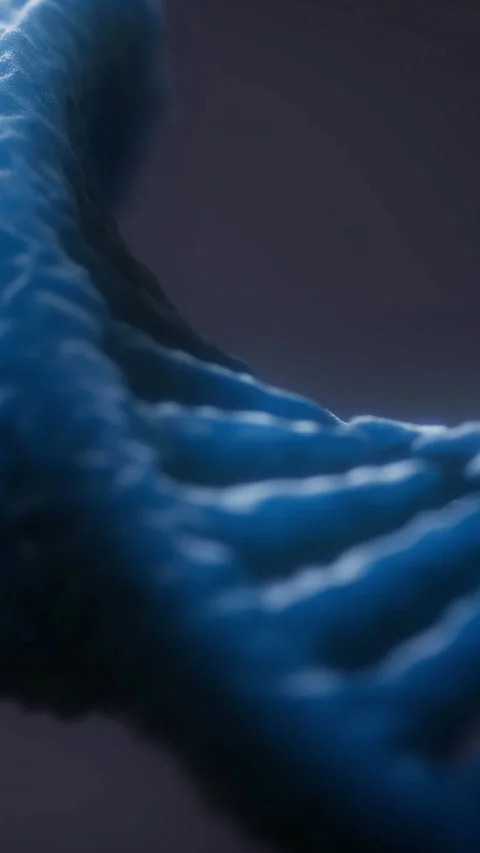 Understanding the structure of DNA in a digital representation under low light Stock Footage 333567252