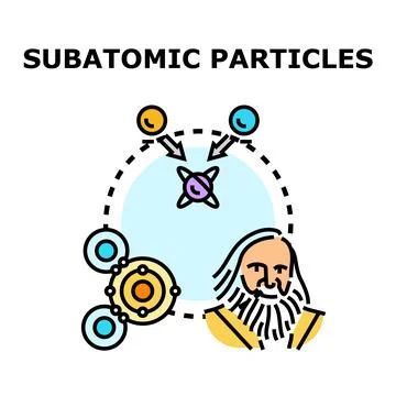 Understanding subatomic particles and scientific discovery Stock Illustration