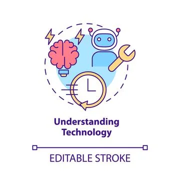 Understanding technology concept icon Stock Illustration