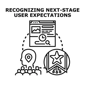 Understanding user expectations for business success concept Stock Illustration