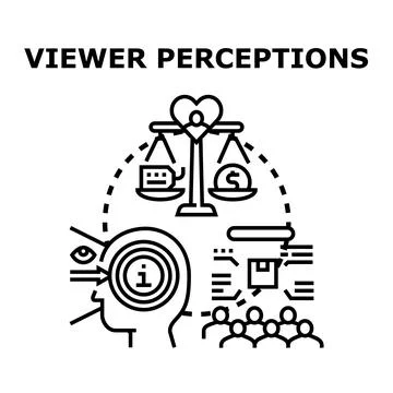 Understanding viewer perceptions for market analysis and business strategy Stock Illustration