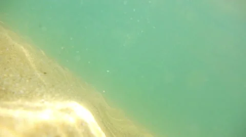 Underwater abstract background with refraction of the sun rays Video stock 40070751