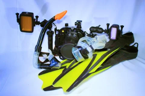 Underwater accessories Stock Photos