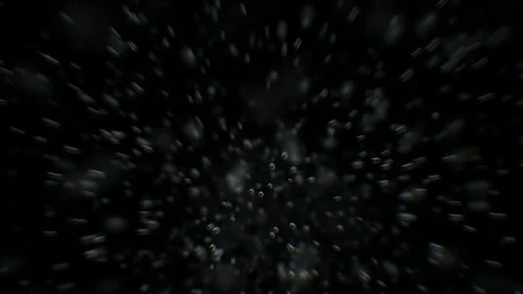 Underwater Air Bubbles Cloud Moving Through Isolated Close-up on Black and White Stock-Footage 221254311