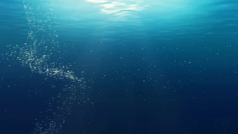 Underwater air bubbles dance (Loop) Stock Footage 83451185