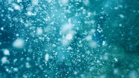 Underwater air bubbles Stock Footage 111799642