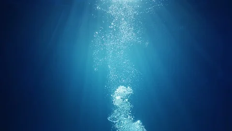 Underwater Air Bubbles Rising Up to the Surface Vidéo 102654278