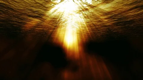Underwater animation with Sun rays HD stock footage Video stock 83426163