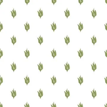 Underwater aquatic plant pattern creating a seamless background Stock Illustration