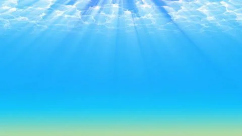 Underwater background, 3d illustration Stock Illustration