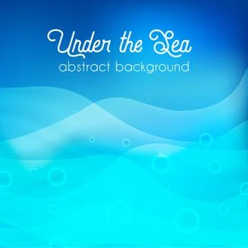 Underwater background, abctract vector illustration Stock Illustration