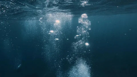 Underwater background with air bubbles Stock-Footage 92495482