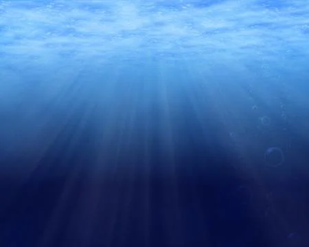Underwater background with copy space Stock Photos