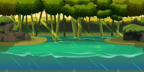 Underwater background Landscape . For web mobile phone,print, game design Stock Illustration