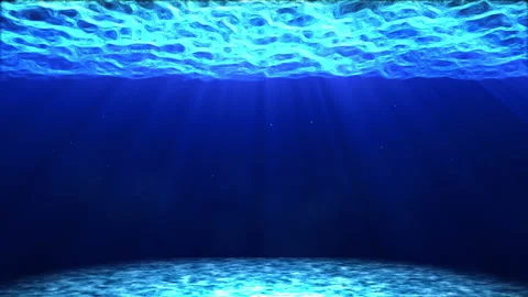 Underwater Background with Sea Bed, Waves and Bubbles Stock Footage 230928512