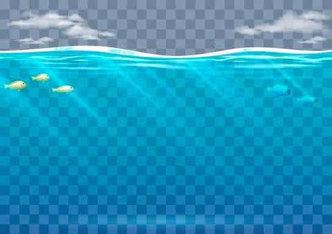 Underwater background in vector graphics Stock Illustration