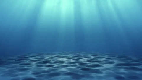 Underwater background video. Sun light rays and ocean seabed Video stock 309283451