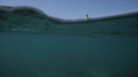 Underwater beach wave slow motion Video stock 54714864