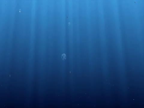 Underwater Beams Loop with Bubbles Stock Footage 74153817