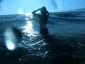 Underwater Bikini Girl HS22 Slow Motion 240fps Ocean Waves Footage