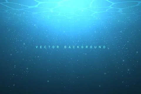 Underwater Blue Background with Light Rays and Particles Stock-Illustration