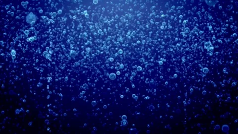 Underwater blue bubbles rising. Stock Footage 85155311