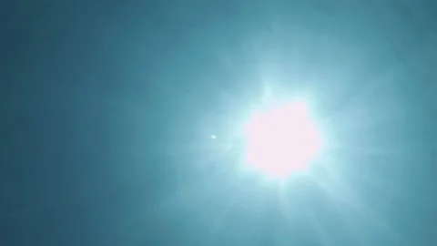 Underwater bottom look up to the surface view to ripple bubble sea salt ocean bl Video stock 252953867