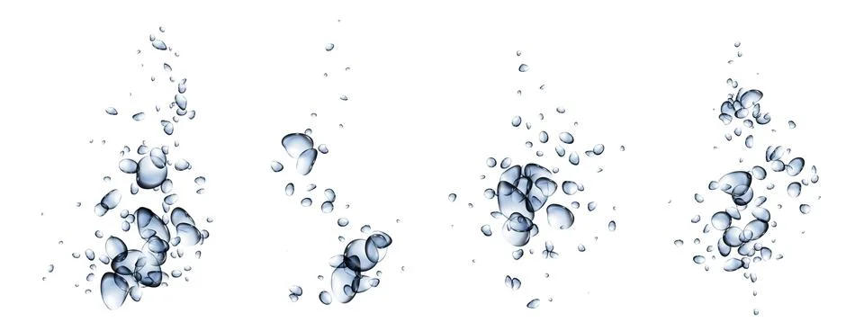 Underwater bubble drop air splash vector texture Illustrazione stock