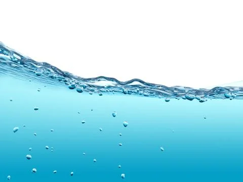 Underwater bubbles (3d water experiments with copy space series) Stock Illustration