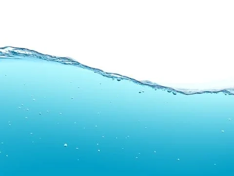 Underwater bubbles (3d water experiments with copy space series) Stock Illustration