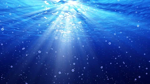 Underwater Bubbles Big 40 seconds LM13 Loop Sunlight Stock Footage 34665262