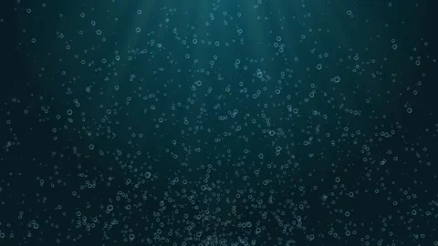 Underwater Bubbles: Flowing Liquid Particles in a Deep Blue Ocean Stock Footage 276413023