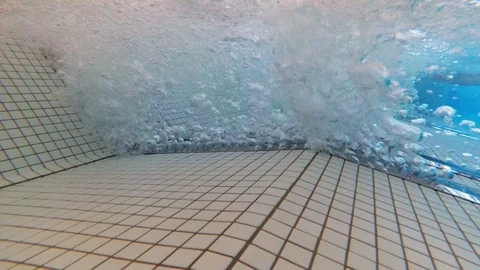 Underwater Bubbles From Jacuzzi Water Jet In Thermal Spa Pool Stock Footage 123798724