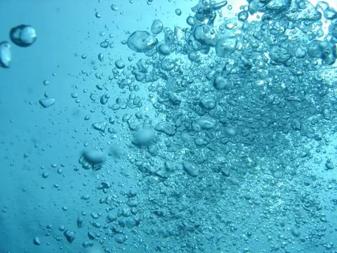 Underwater bubbles Foto stock