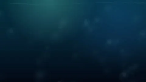 Underwater bubbles rising in deep blue water with soft light Stock Footage 335938902