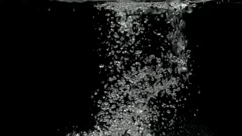 Underwater bubbles rising studio lightning Vídeo Stock 261705208