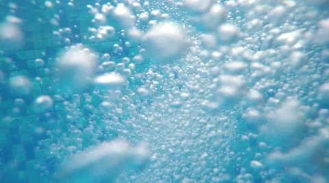 Underwater bubbles from thermal spring pool SLOW MOTION Stock Footage 58288867