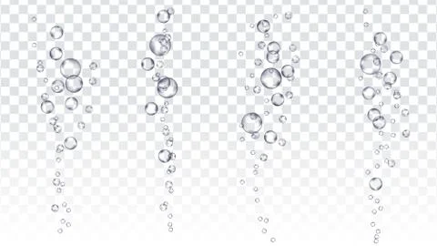 Underwater Bubbles Vector. Fizzing Air Stream. Soda Pop Effect. Champagne Stock Illustration
