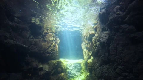 Underwater Canyon Light Display Stock-Footage 308613483