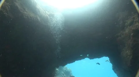 Underwater Cave Stock Footage 5249018