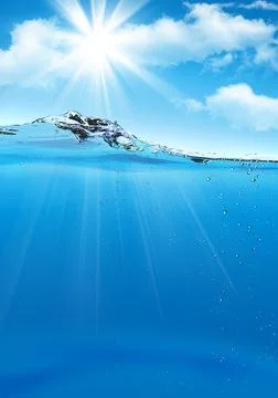 Underwater clear view Foto stock