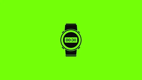 Underwater clock icon animation 스톡 동영상 158365925