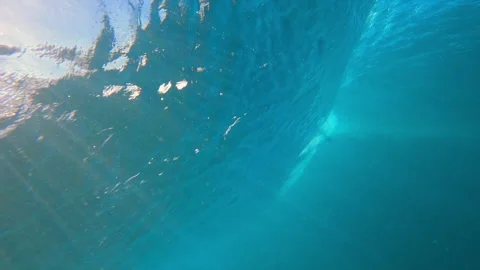 Underwater: Close-up of Wave and Surfer - Oahu, Hawaii Stock Footage 149711650