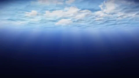 Underwater with cloud sky Stock Footage 80706818