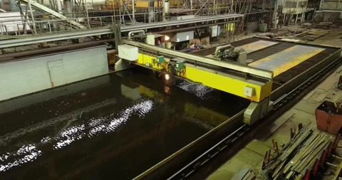 Underwater CNC plasma cutting machine. Plasma-Cutting Steel Underwater. Plasma Stock Footage 318989045